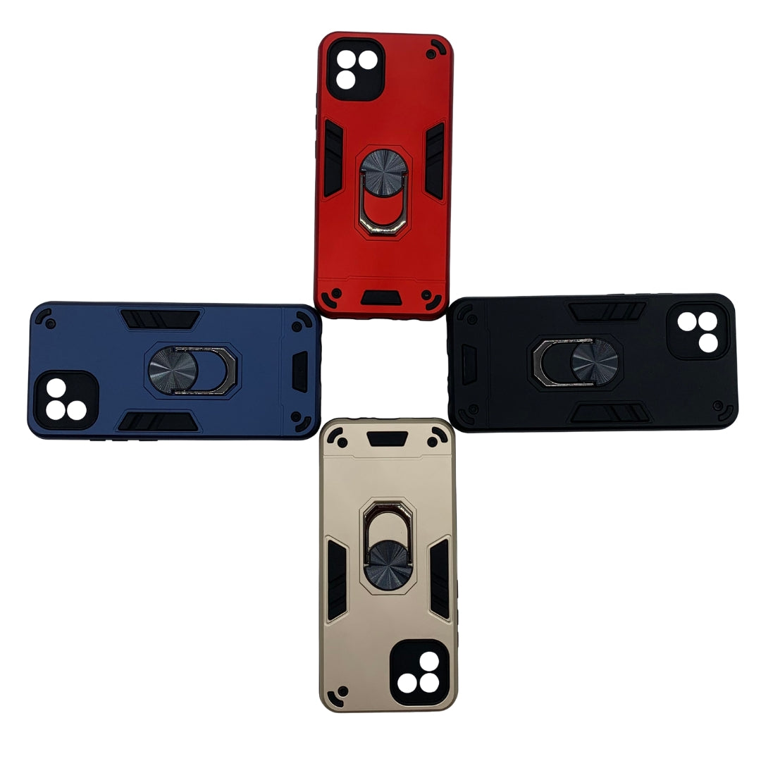 Samsung A03 Hard PC Case with Ring Holder - Shockproof Slim Cover