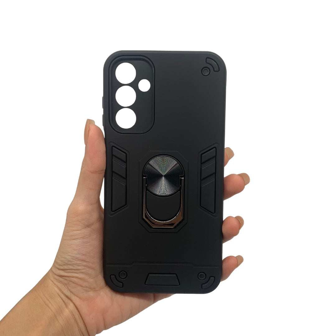 Samsung A15 Hard PC Case with Ring Holder - Shockproof Slim Cover