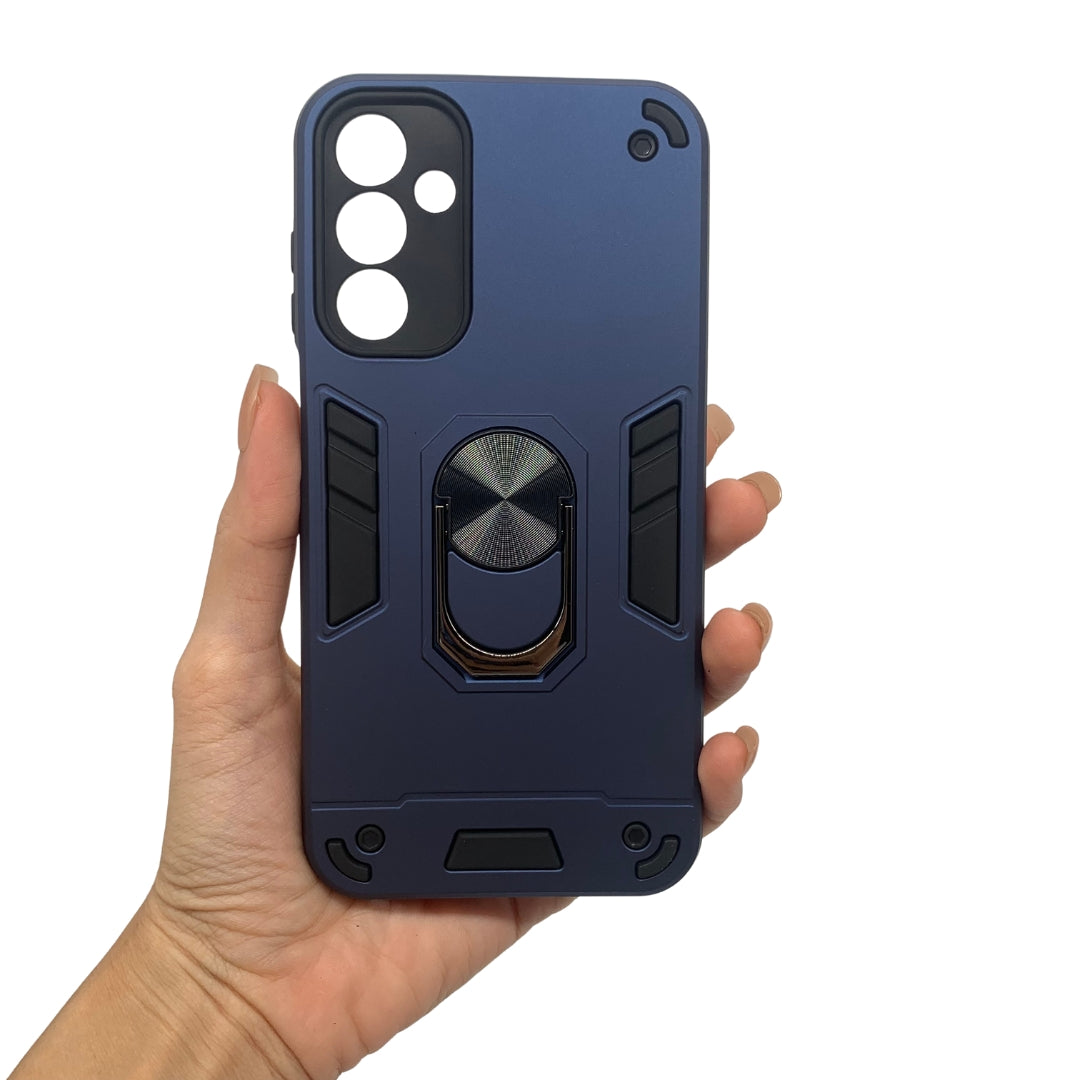 Samsung A15 Hard PC Case with Ring Holder - Shockproof Slim Cover