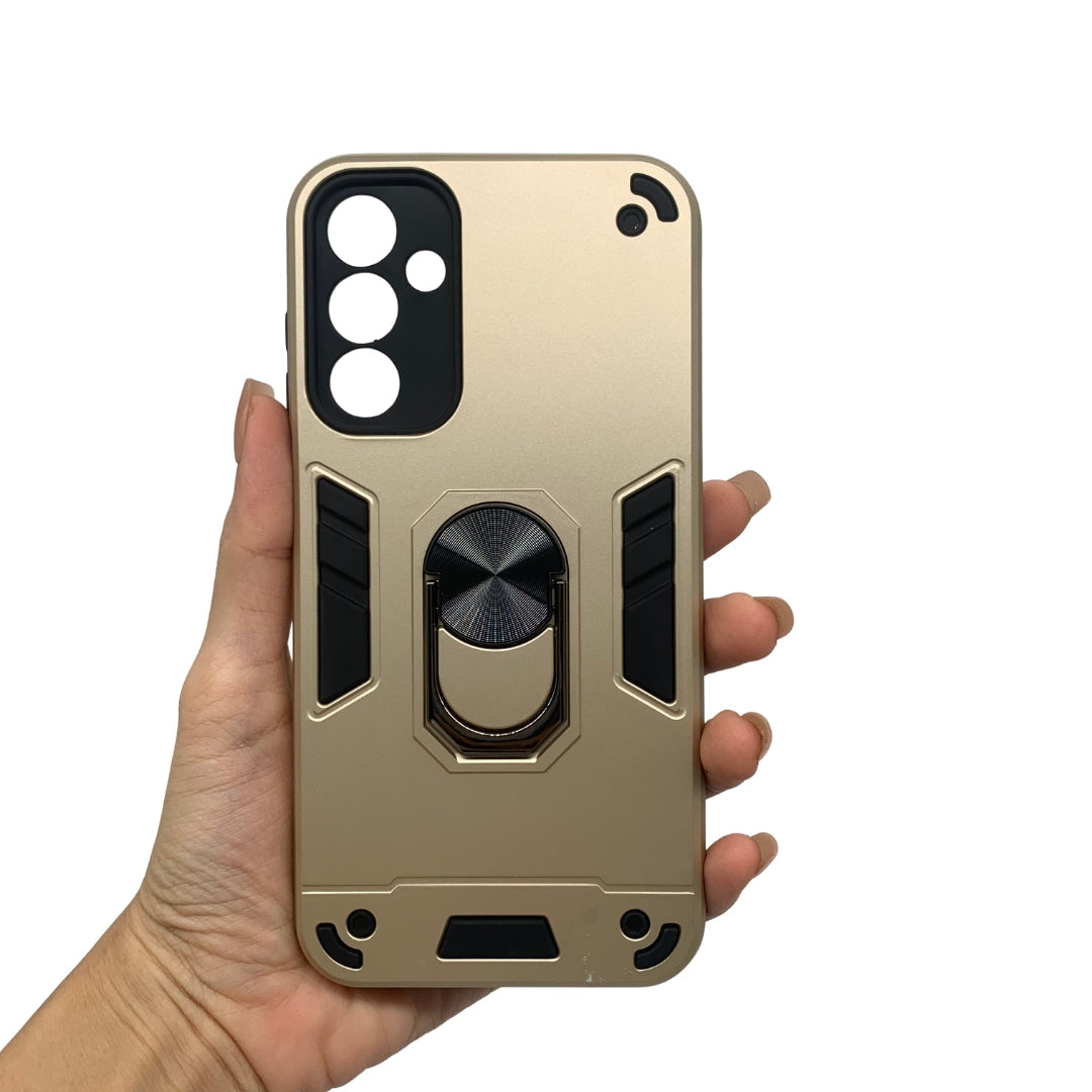 Samsung A15 Hard PC Case with Ring Holder - Shockproof Slim Cover