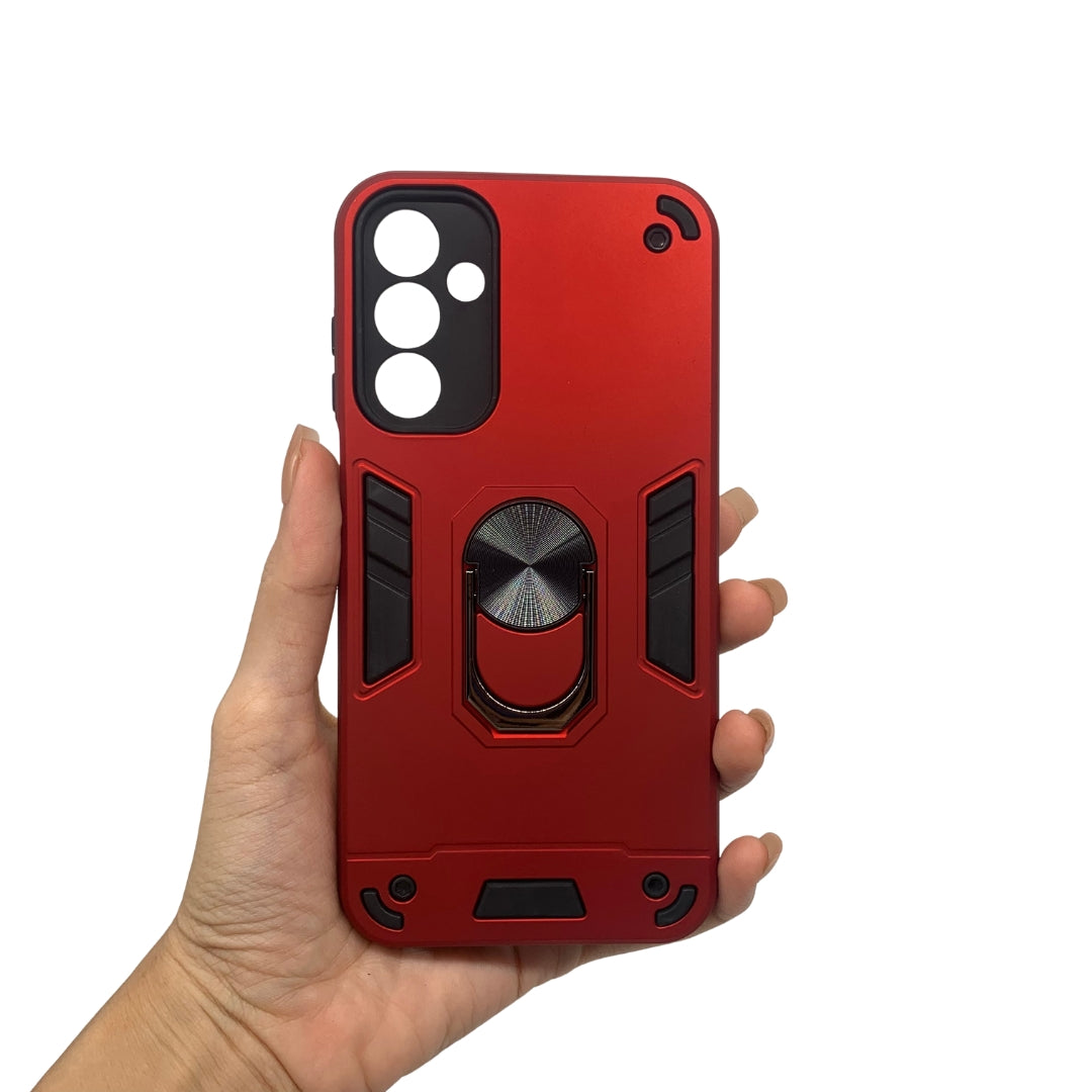 Samsung A15 Hard PC Case with Ring Holder - Shockproof Slim Cover