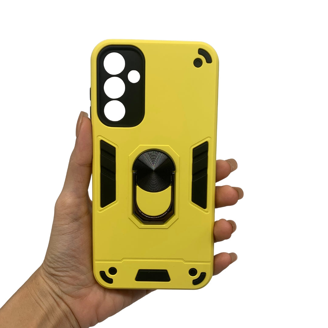 Samsung A15 Hard PC Case with Ring Holder - Shockproof Slim Cover