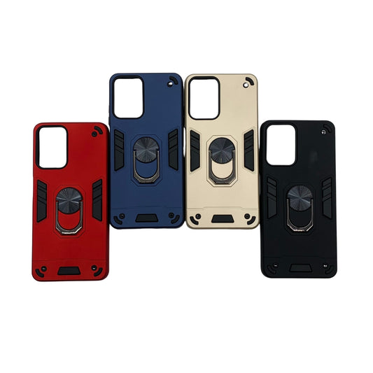 Moto G04 Hard PC Case with Ring Holder - Shockproof Slim Cover