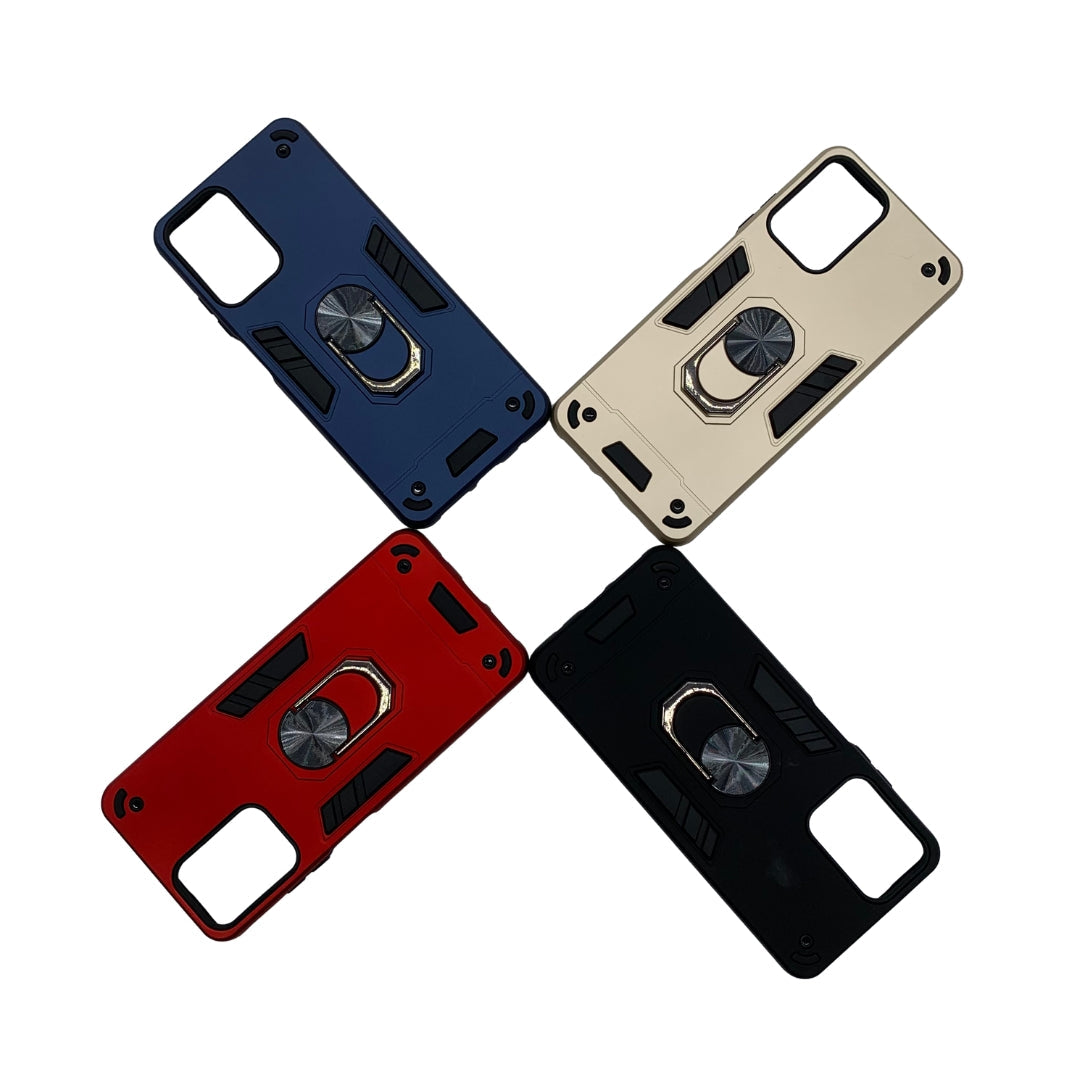 Moto G04 Hard PC Case with Ring Holder - Shockproof Slim Cover
