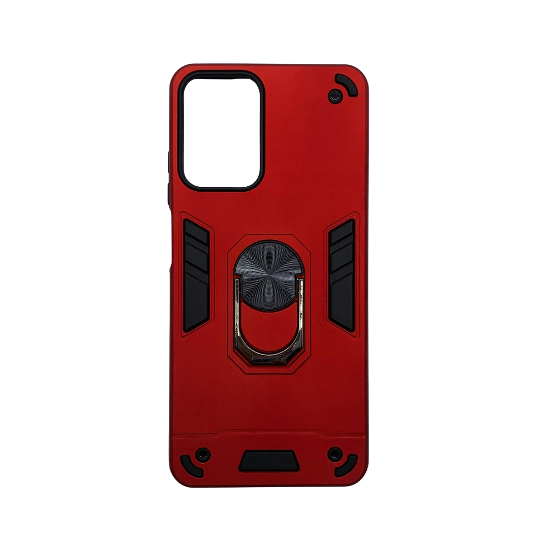 Moto G04 Hard PC Case with Ring Holder - Shockproof Slim Cover