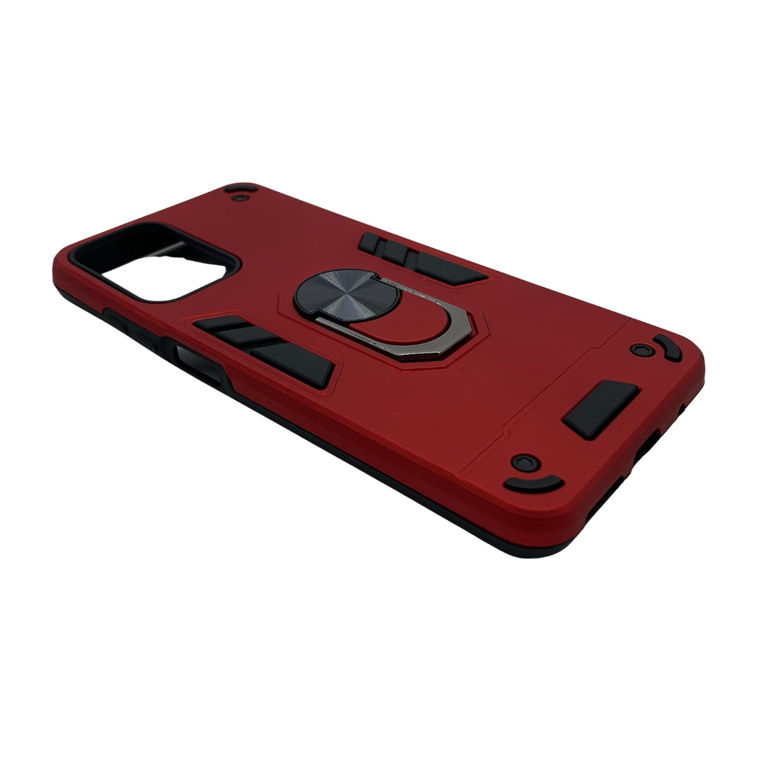 Moto G04 Hard PC Case with Ring Holder - Shockproof Slim Cover