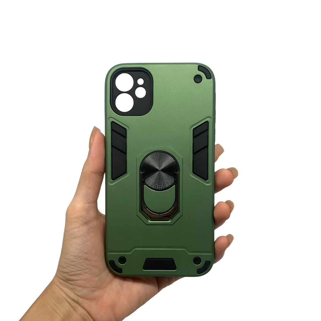 iPhone 11 Hard PC Case with Ring Holder, Shockproof Slim Cover