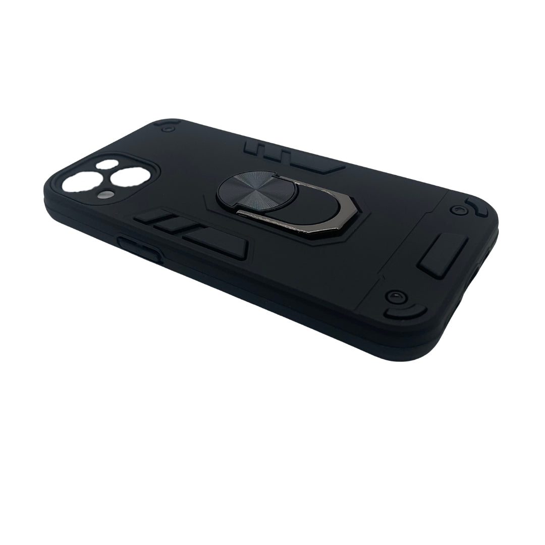 iPhone 13 Hard PC Shockproof Case with Ring Holder - Slim Back Cover