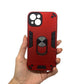 iPhone 13 Hard PC Shockproof Case with Ring Holder - Slim Back Cover