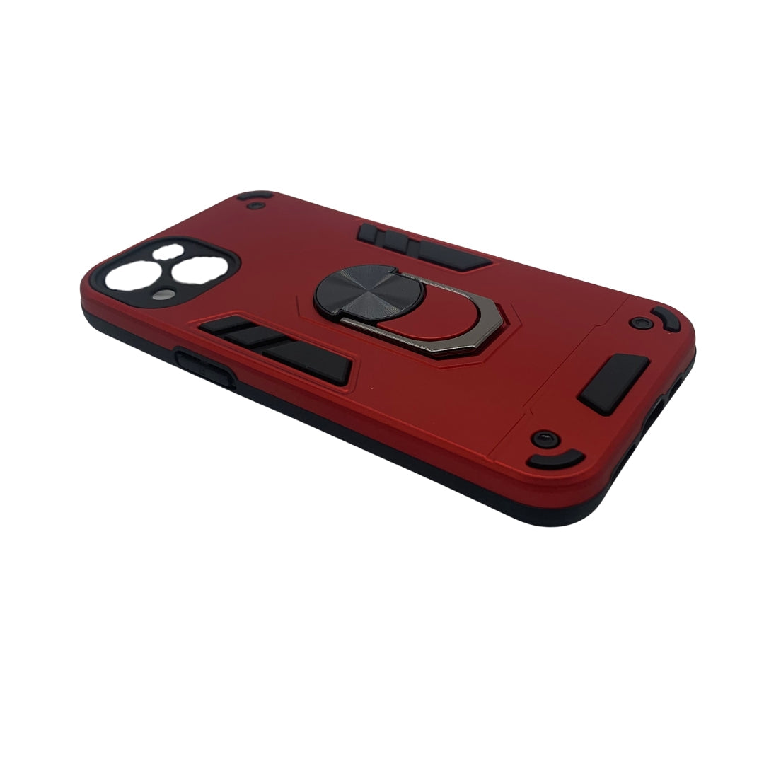 iPhone 13 Hard PC Shockproof Case with Ring Holder - Slim Back Cover
