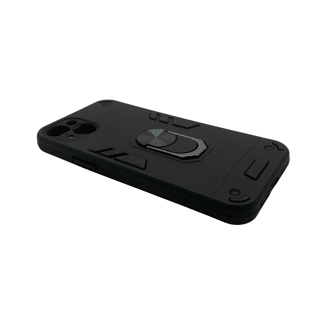 iPhone 15 Plus Hard PC Shockproof Case with Ring Holder - Slim Back Cover