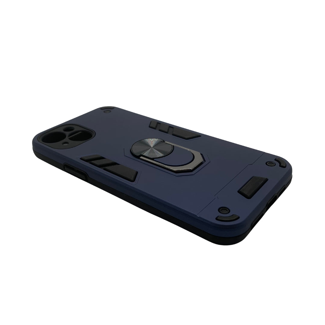 iPhone 15 Plus Hard PC Shockproof Case with Ring Holder - Slim Back Cover