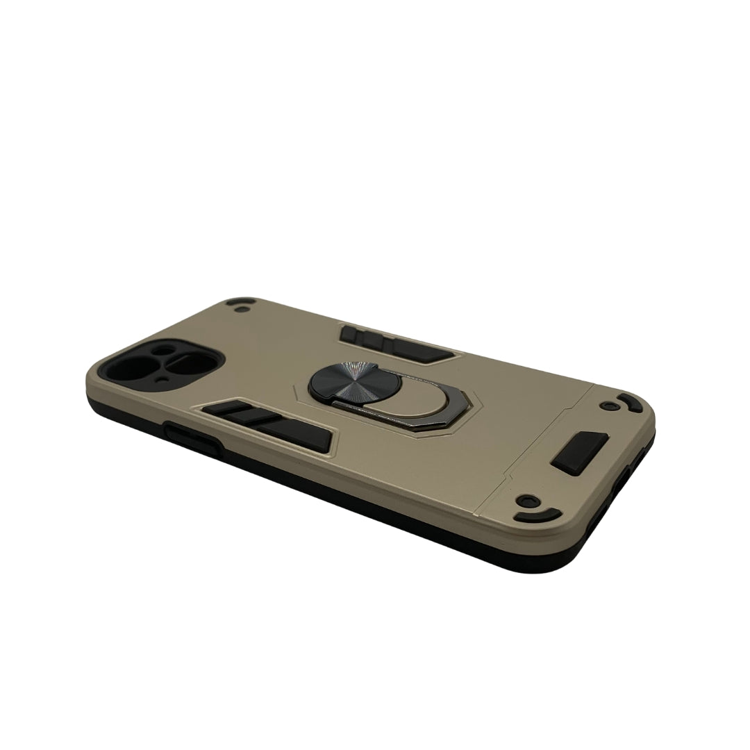 iPhone 15 Plus Hard PC Shockproof Case with Ring Holder - Slim Back Cover