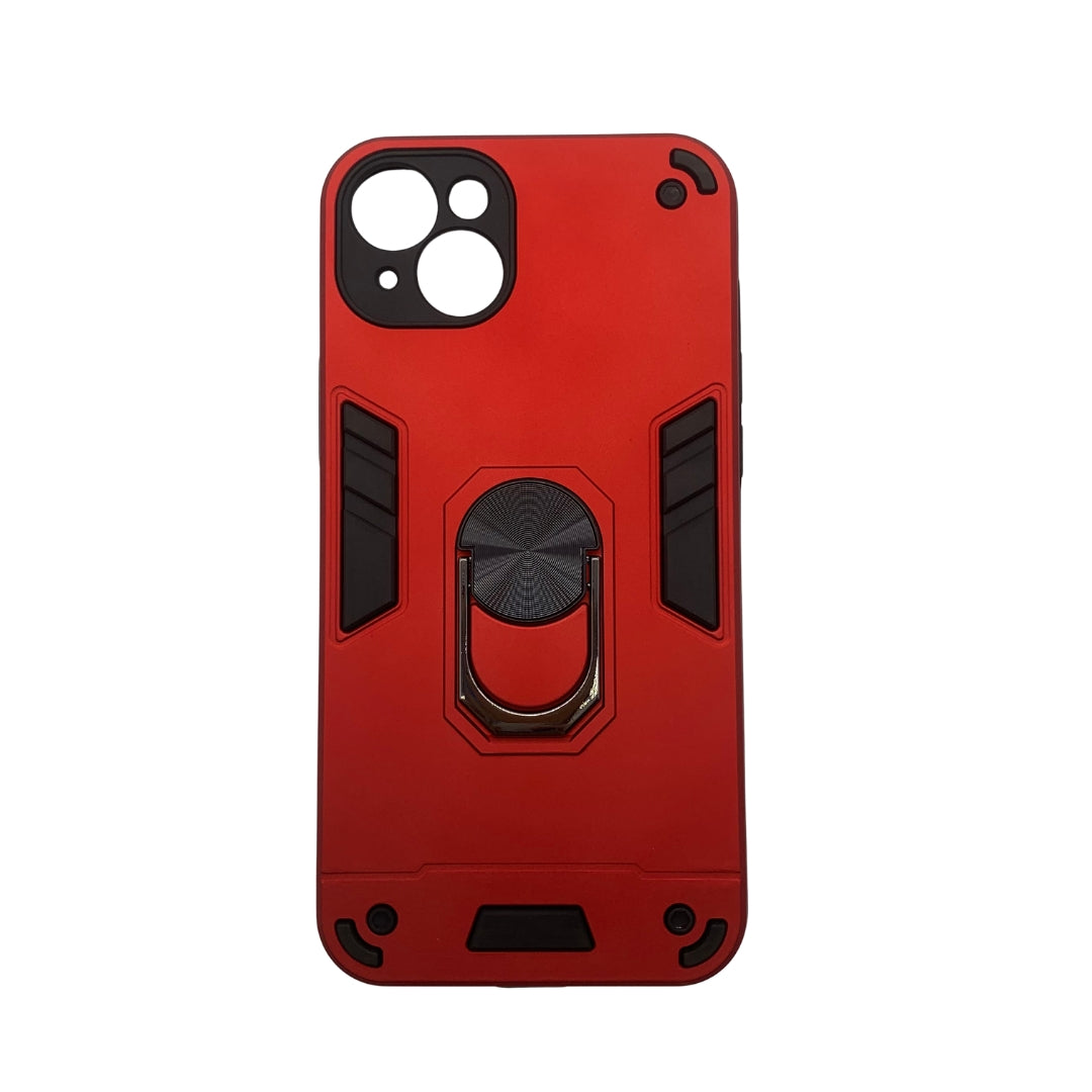 iPhone 15 Plus Hard PC Shockproof Case with Ring Holder - Slim Back Cover