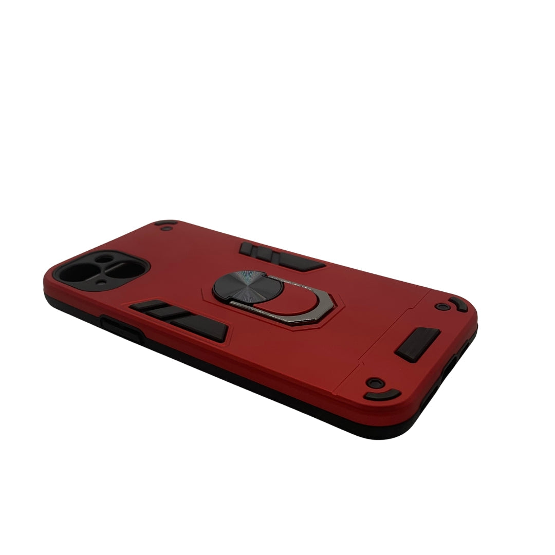 iPhone 15 Plus Hard PC Shockproof Case with Ring Holder - Slim Back Cover