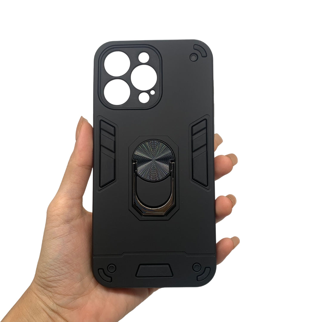 iPhone 15 Pro Max Case with Ring Holder, Hard PC, Shockproof, Slim Cover