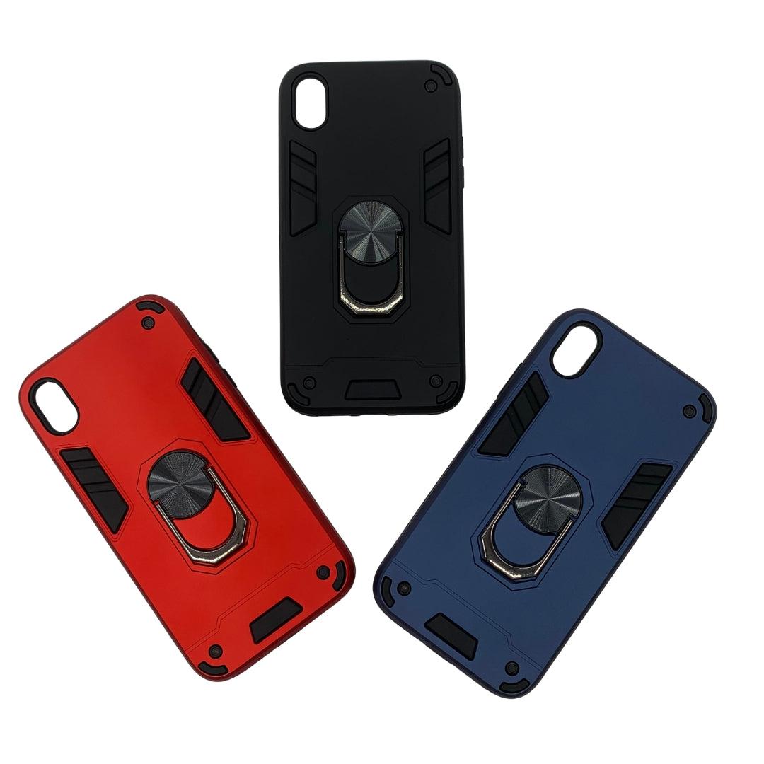 iPhone XR Hard Case with Ring Holder, Shockproof Slim Cover