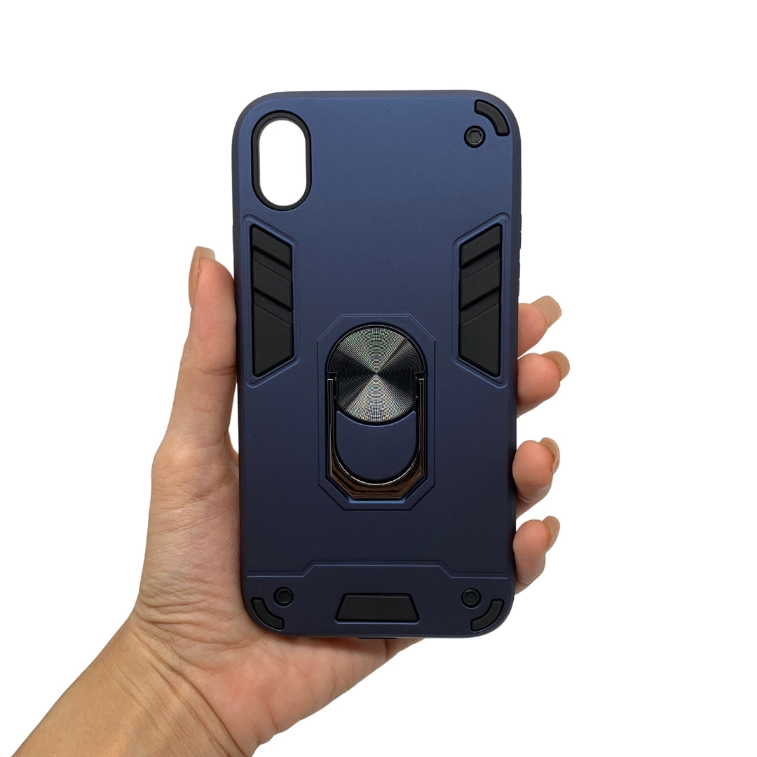 iPhone XR Hard Case with Ring Holder, Shockproof Slim Cover