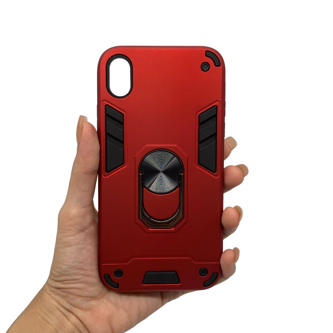 iPhone XR Hard Case with Ring Holder, Shockproof Slim Cover