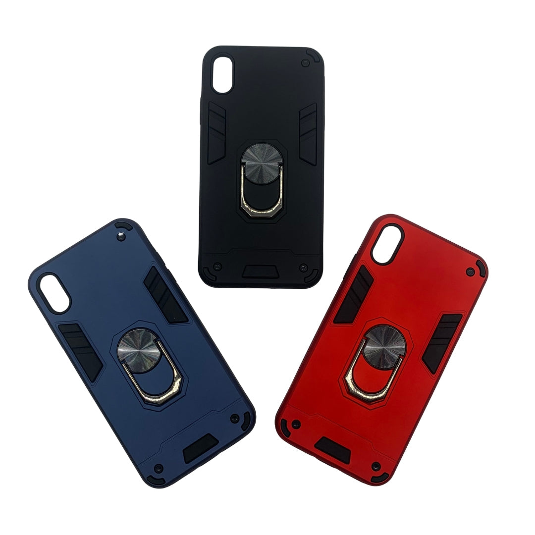 iPhone Xs Max Hard PC Case with Ring Holder - Shockproof Slim Cover
