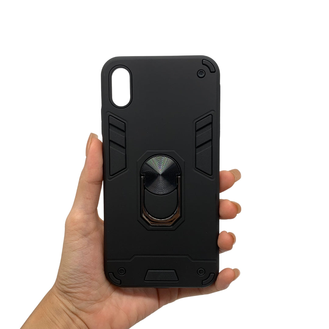 iPhone Xs Max Hard PC Case with Ring Holder - Shockproof Slim Cover