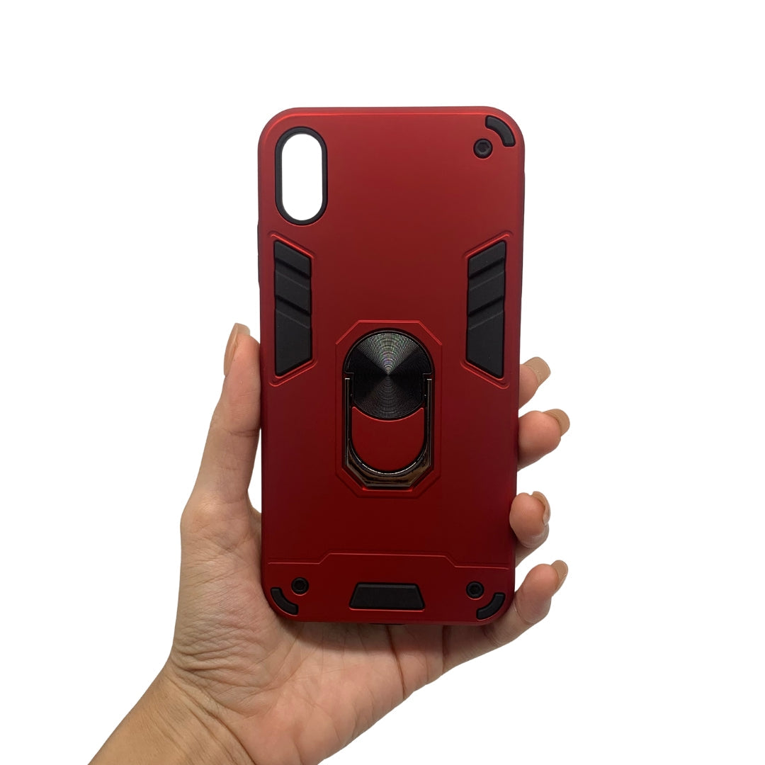 iPhone Xs Max Hard PC Case with Ring Holder - Shockproof Slim Cover