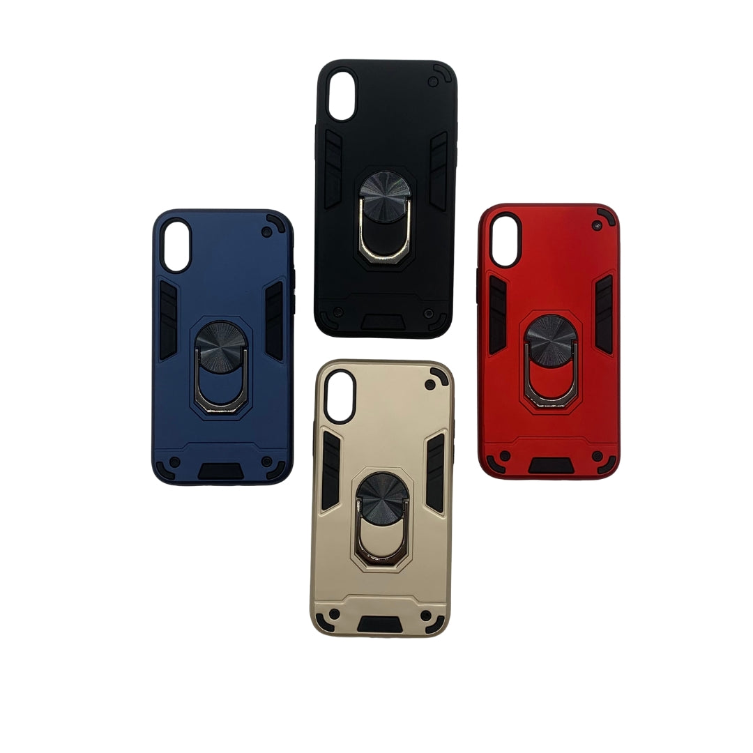 iPhone X/XS Hard PC Case with Ring Holder, Shockproof Slim Cover