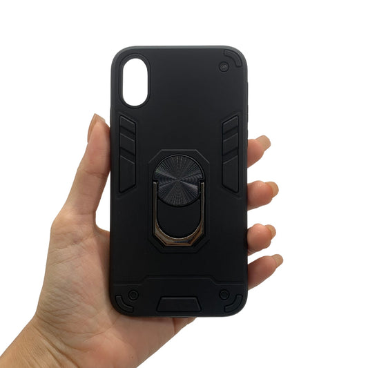 iPhone X/XS Hard PC Case with Ring Holder, Shockproof Slim Cover