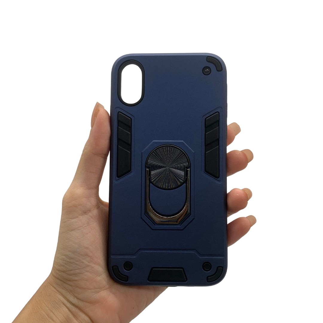 iPhone X/XS Hard PC Case with Ring Holder, Shockproof Slim Cover