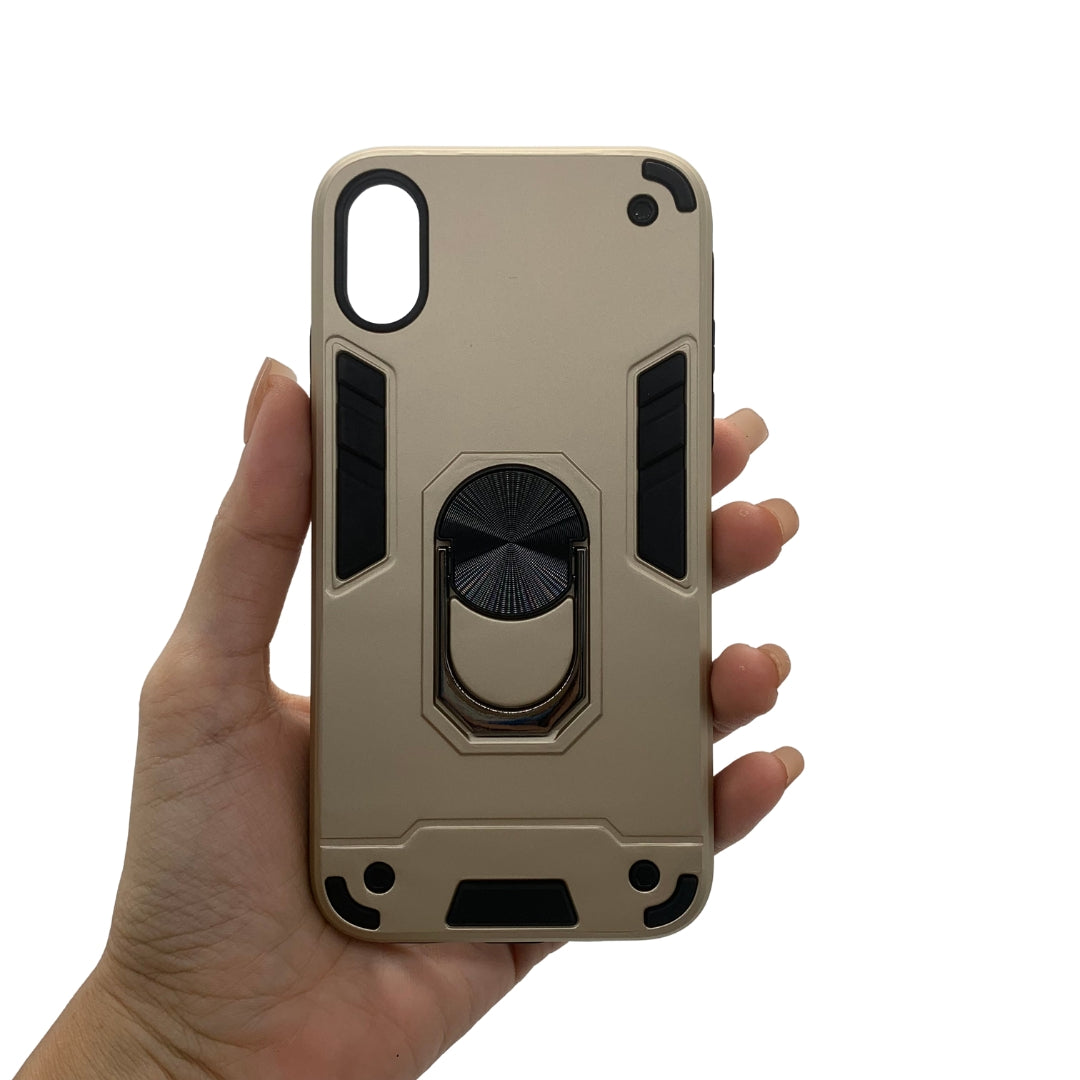 iPhone X/XS Hard PC Case with Ring Holder, Shockproof Slim Cover
