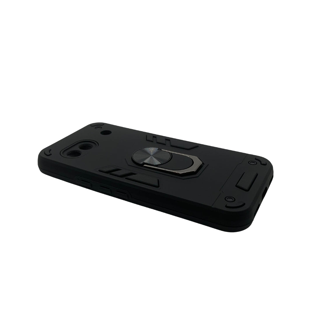 Pixel 8A Hard PC Case - Shockproof Slim Cover w/ Metal Ring Holder