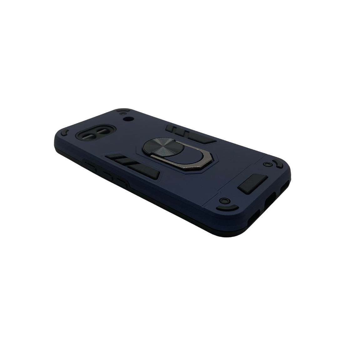 Pixel 8A Hard PC Case - Shockproof Slim Cover w/ Metal Ring Holder