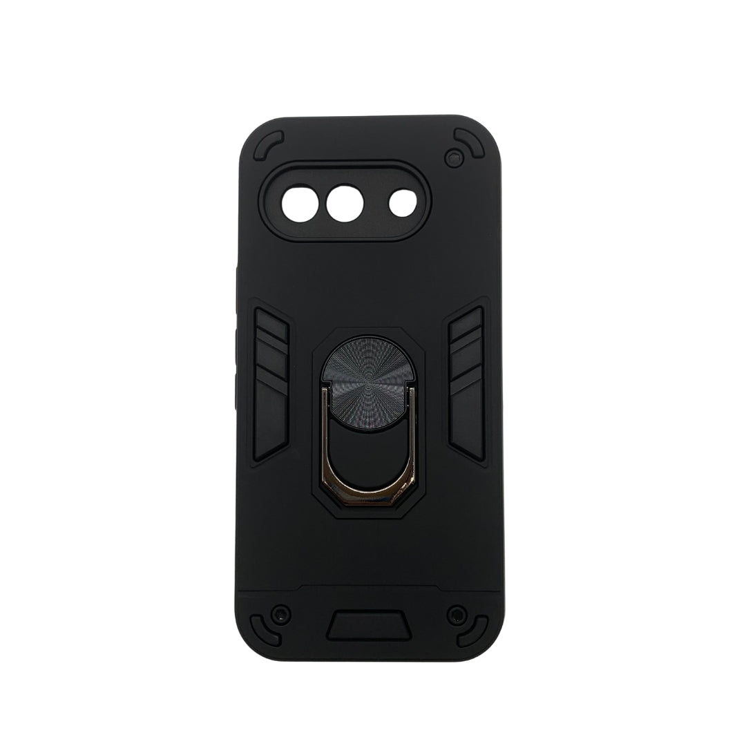 Pixel 9A Hard PC Case with Ring Holder - Shockproof Slim Cover
