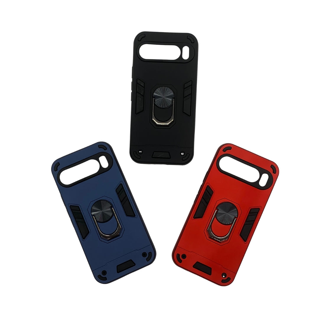 Pixel 9 Pro XL Hard PC Case with Ring Holder - Shockproof Slim Cover
