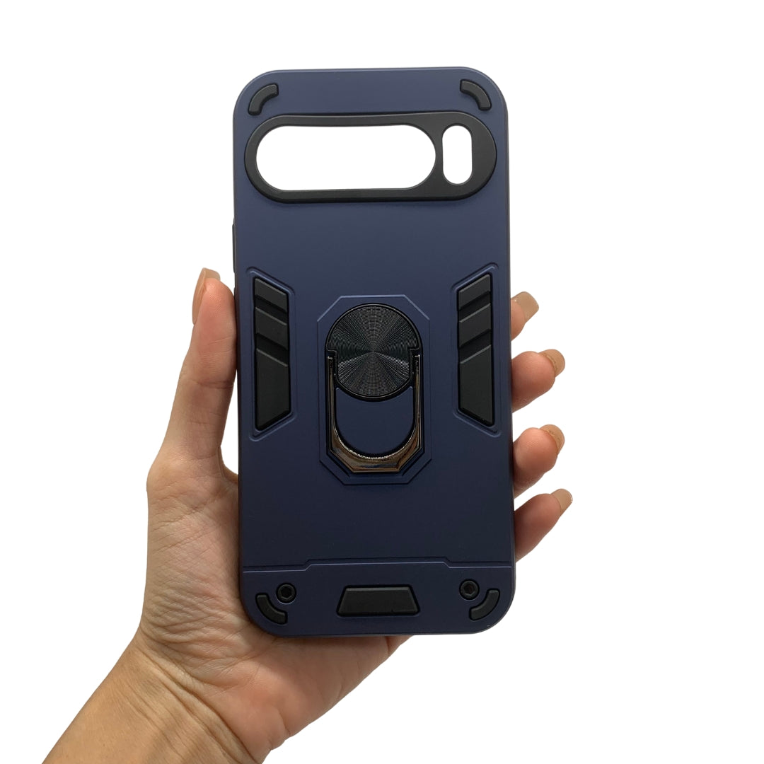 Pixel 9 Pro XL Hard PC Case with Ring Holder - Shockproof Slim Cover