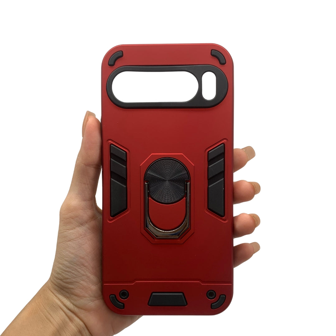 Pixel 9 Pro XL Hard PC Case with Ring Holder - Shockproof Slim Cover