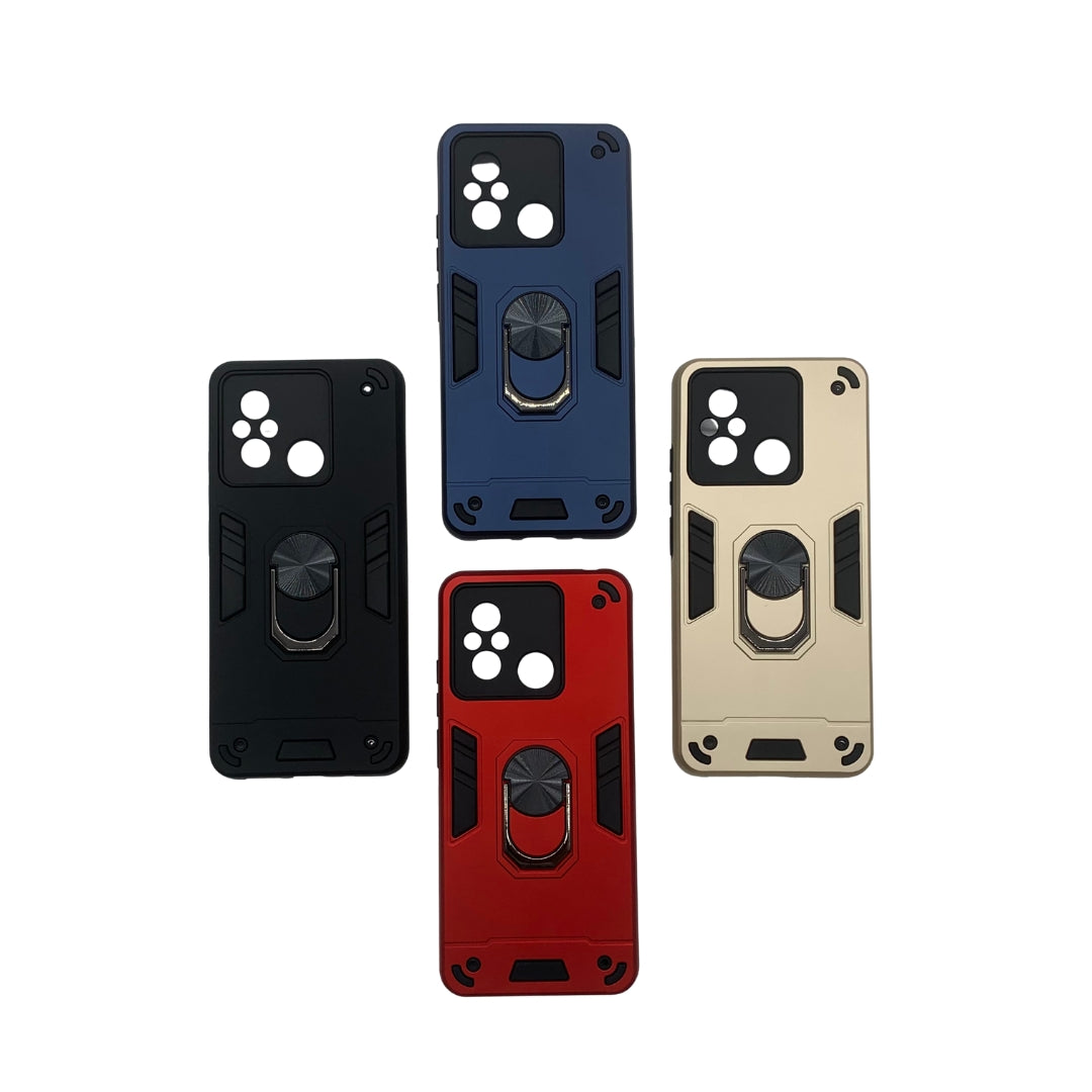 Redmi 12C Hard Shockproof Case w/ Ring Holder Slim Back Cover