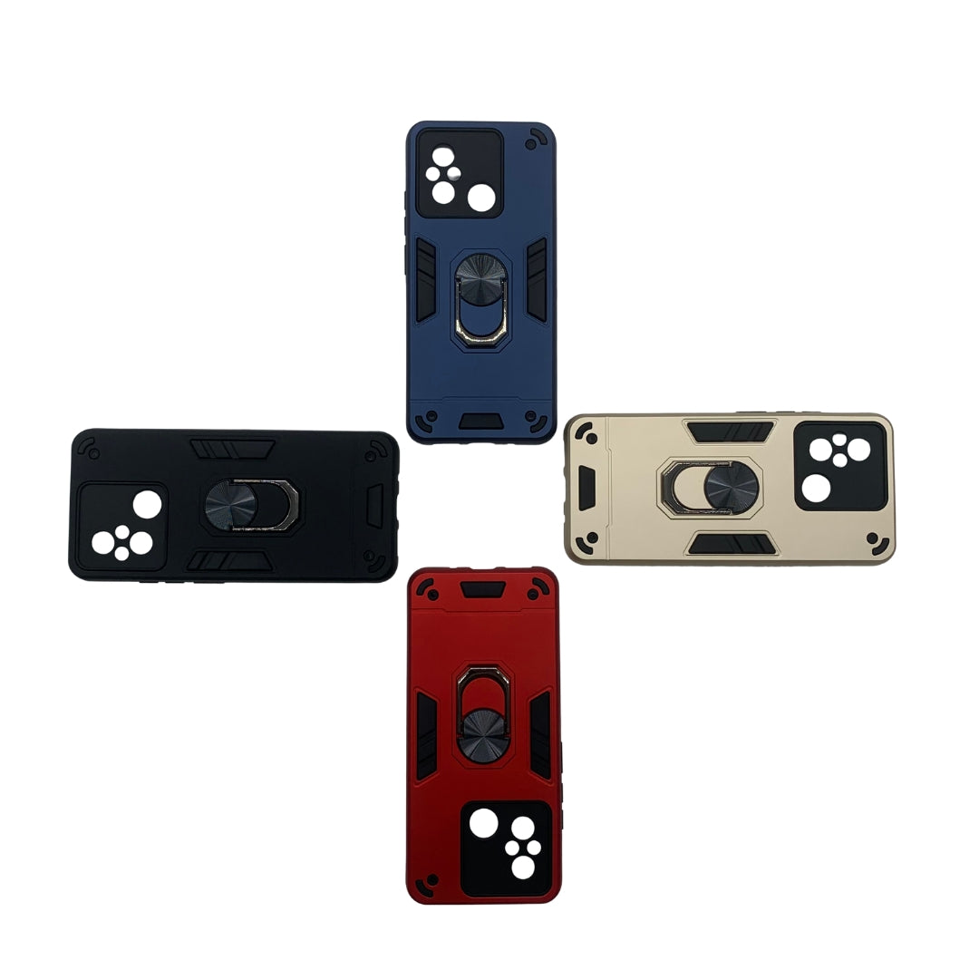 Redmi 12C Hard Shockproof Case w/ Ring Holder Slim Back Cover