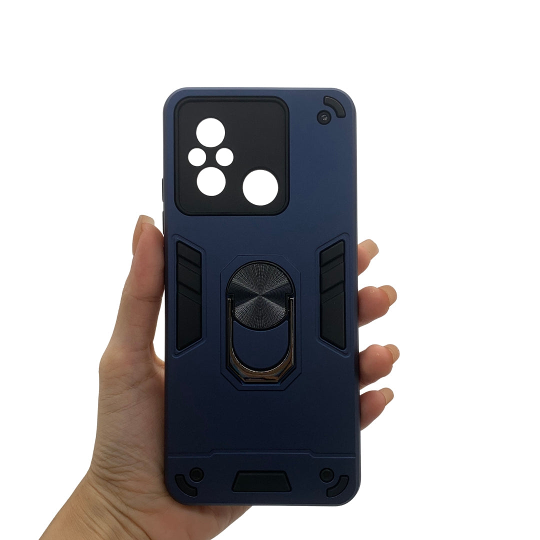 Redmi 12C Hard Shockproof Case w/ Ring Holder Slim Back Cover