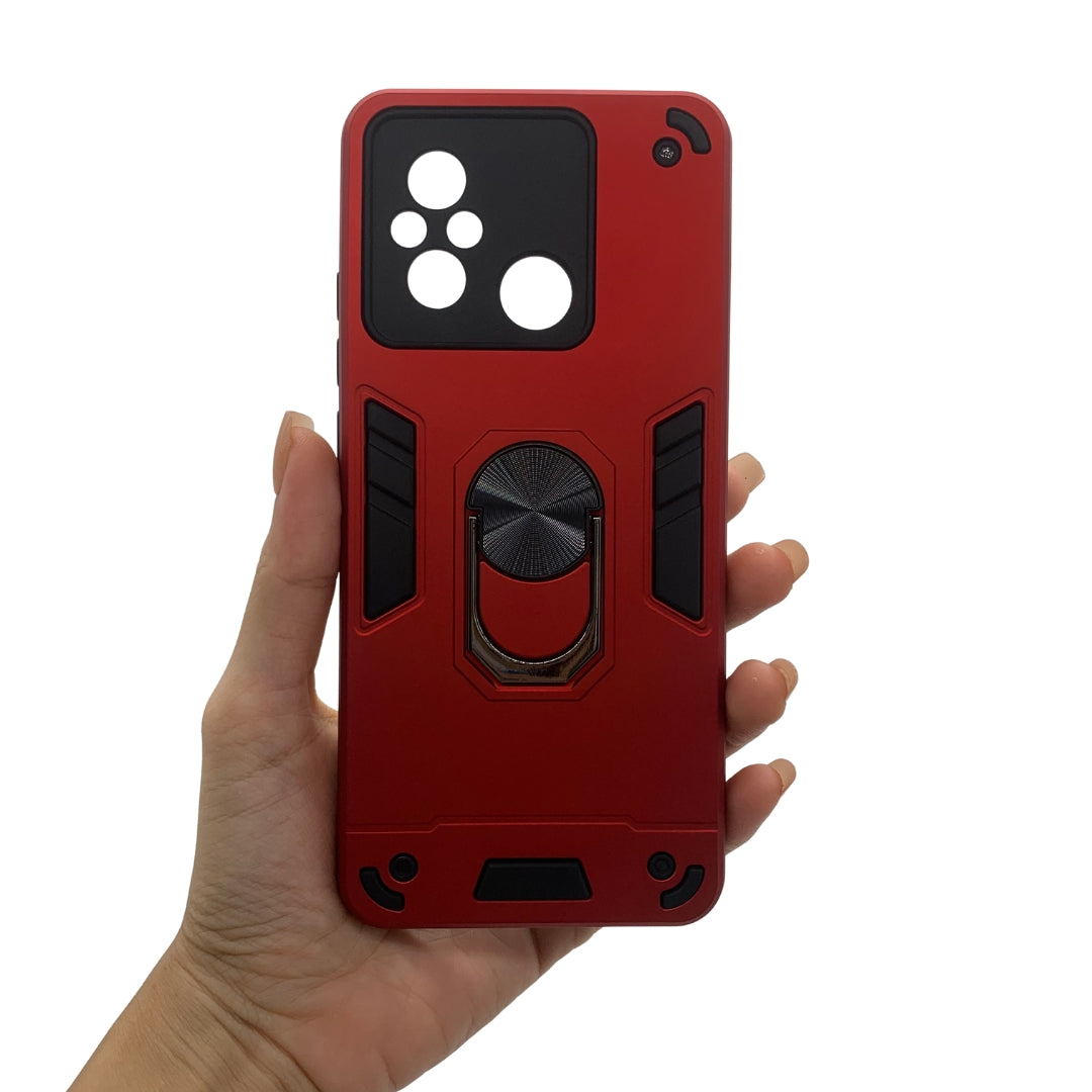 Redmi 12C Hard Shockproof Case w/ Ring Holder Slim Back Cover