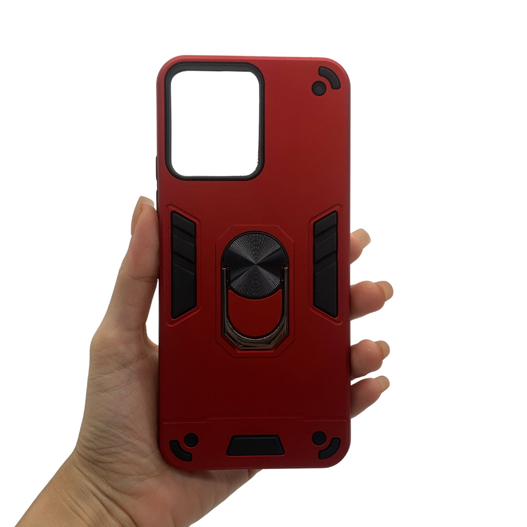 Redmi 12 4G Hard PC Shockproof Case with Ring Holder