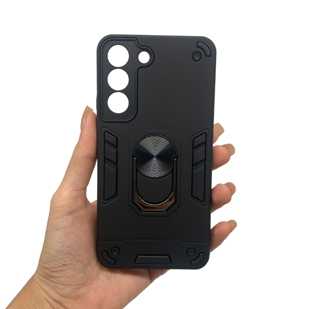 Samsung S22 Hard PC Case with Ring Holder, Shockproof Slim Cover