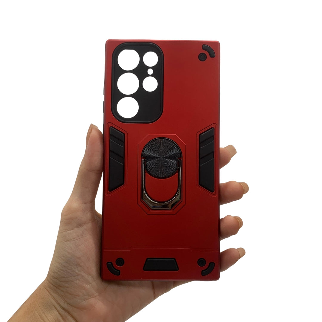 Samsung S22 Ultra Hard PC Case with Ring Holder, Shockproof Slim Cover
