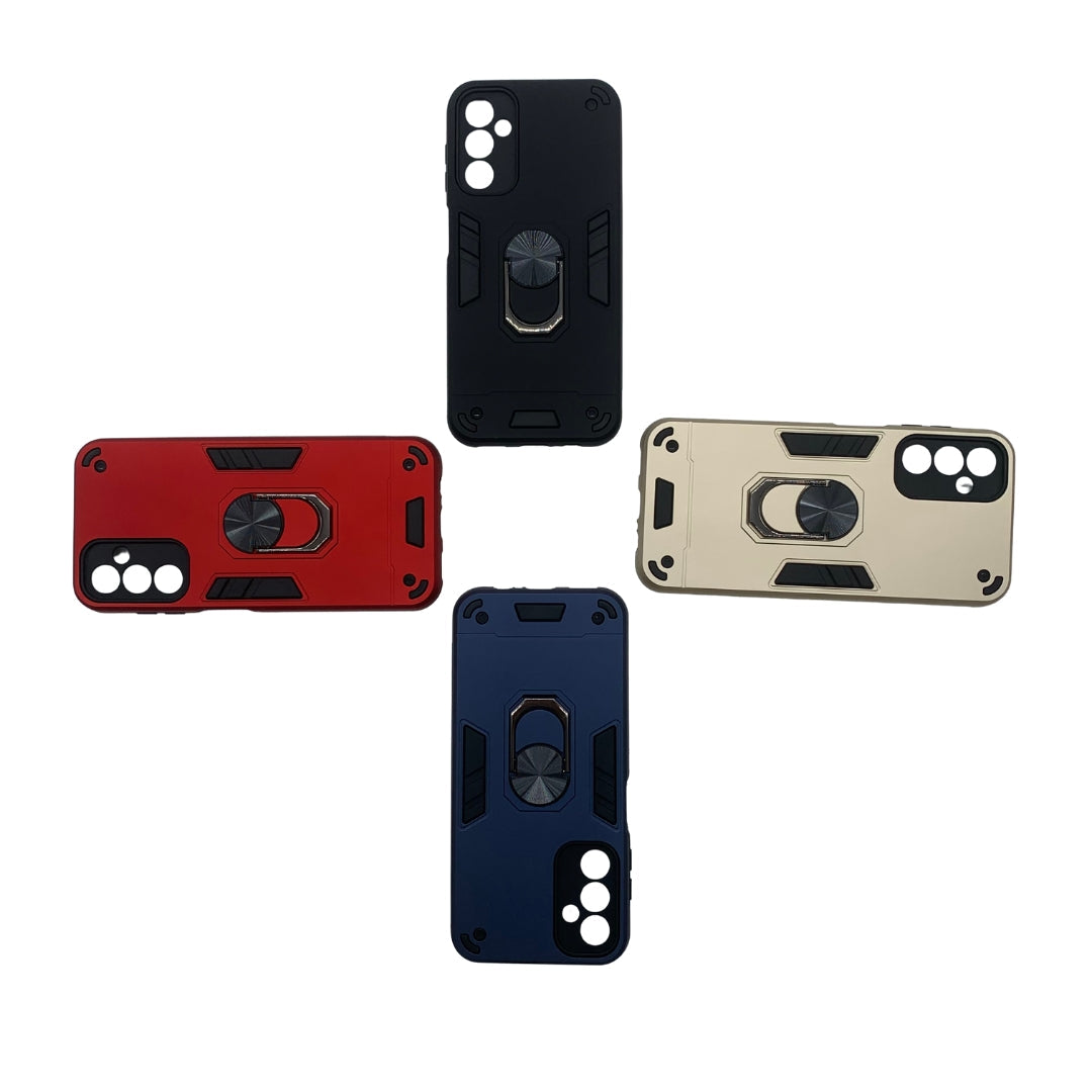 Samsung A14 Hard PC Case with Ring Holder - Shockproof Slim Cover