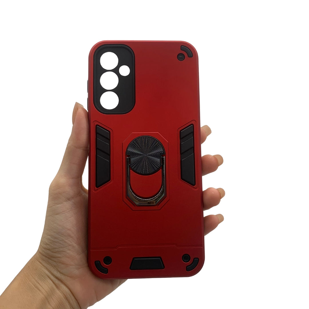 Samsung A14 Hard PC Case with Ring Holder - Shockproof Slim Cover