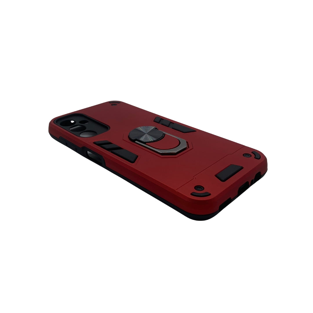 Samsung A14 Hard PC Case with Ring Holder - Shockproof Slim Cover