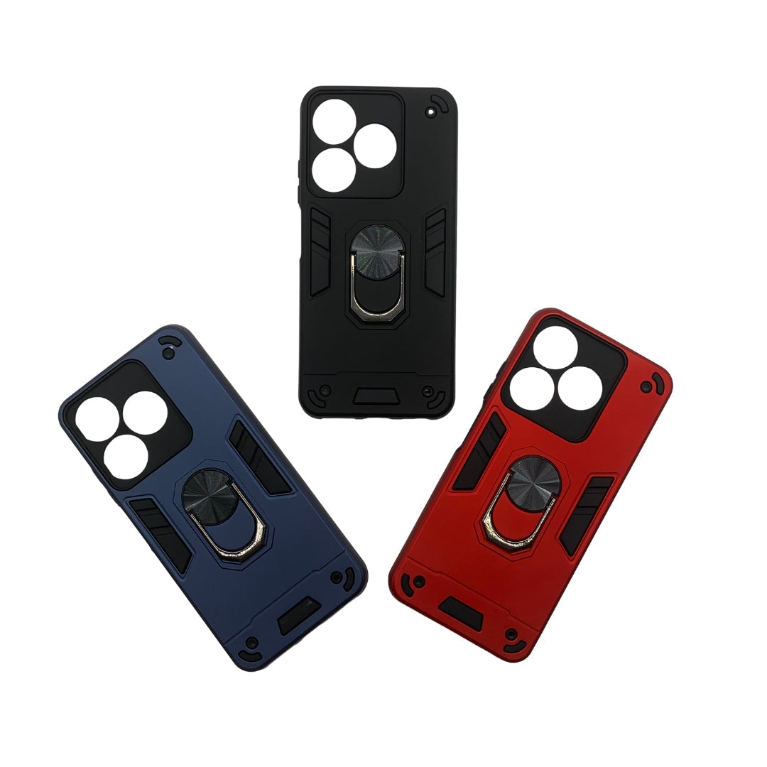 Tecno Spark 10 Hard PC Case with Ring Holder - Shockproof Slim Cover