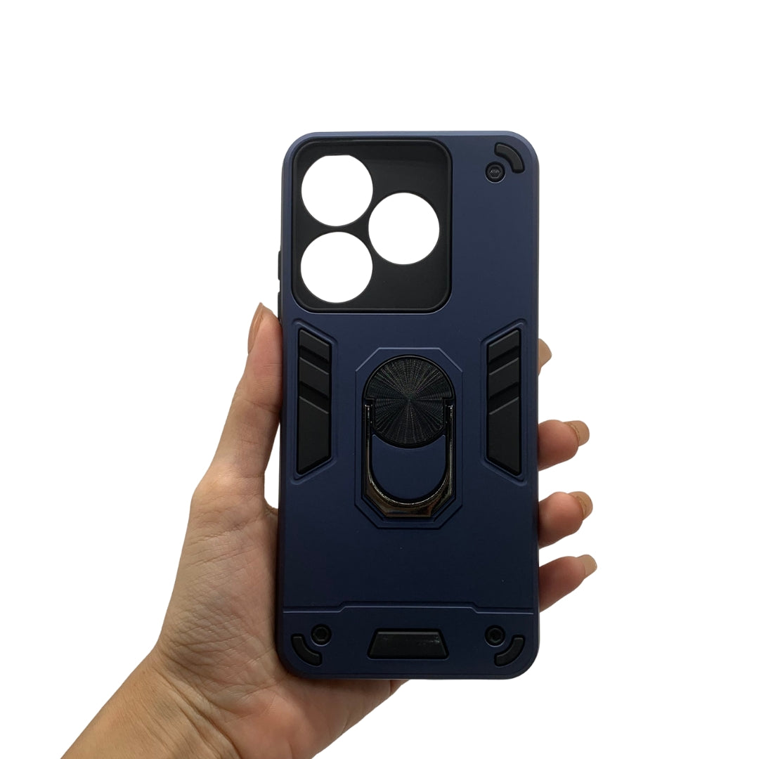 Tecno Spark 10 Hard PC Case with Ring Holder - Shockproof Slim Cover