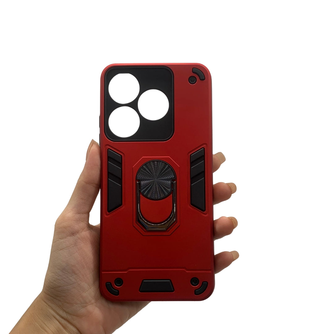 Tecno Spark 10 Hard PC Case with Ring Holder - Shockproof Slim Cover