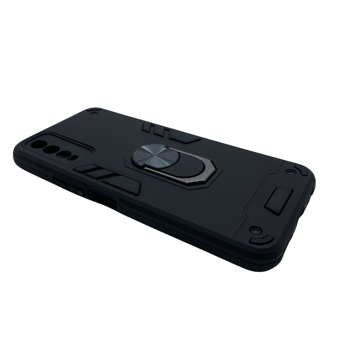 Vivo Y12s Hard PC Case with Ring Holder - Shockproof Armour Back Cover